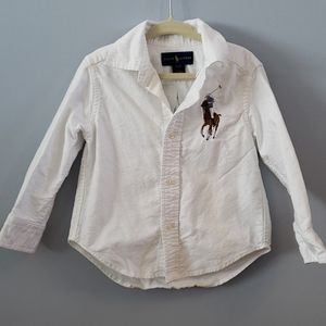 Ralph Lauren White Button Down Shirt 2T